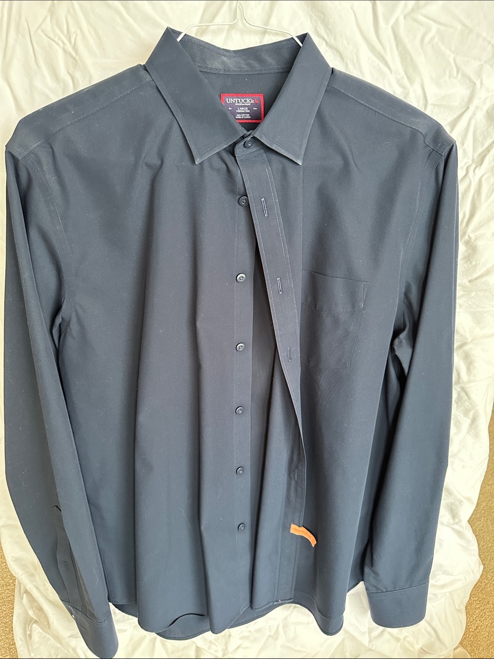 UNTUCKit Men's Dark Gray Long-Sleeve Dress Shirt